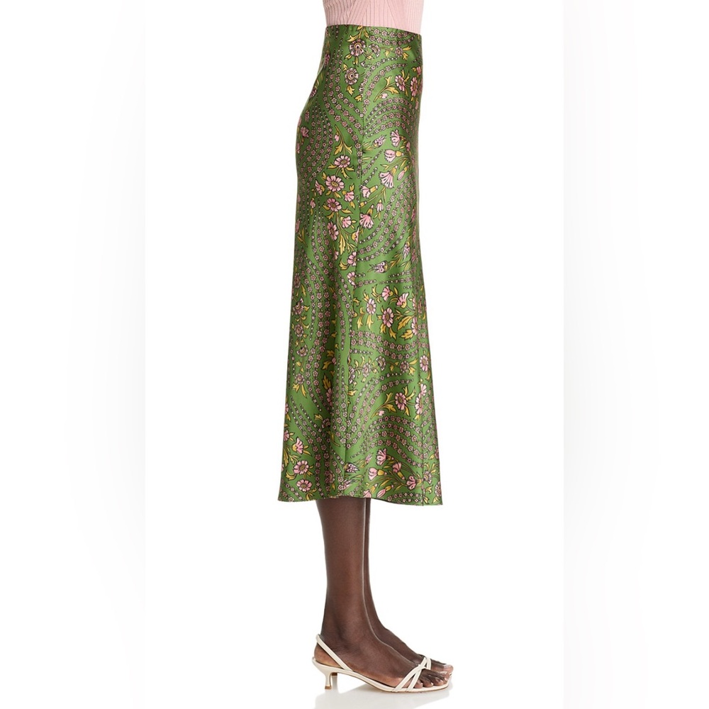 Veronica Beard Clover Skirt in Green Floral - Picture 4 of 7